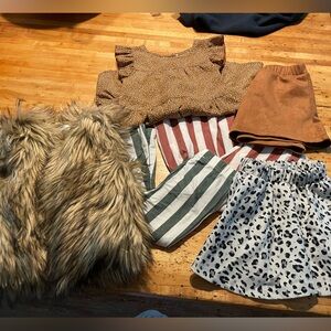 Bailey blossom bundle 2t-24 mnth furry vest 2 skirts 2 pants dress and vest n/s